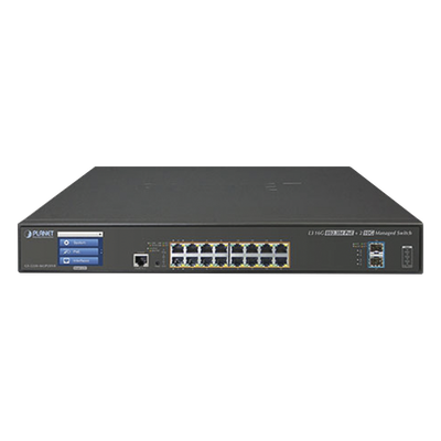 Switch Administrable Capa 3, 16 Puertos Gigabit con PoE 802.3bt, 2 Puertos 10 G SFP+, Pantalla Táctil (400 W) - Imagen 3