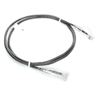 Cable de Parcheo Slim UTP Cat6 - 1 Metro (3.28 Pies), Negro, Diámetro Reducido (28 AWG) - Imagen 4