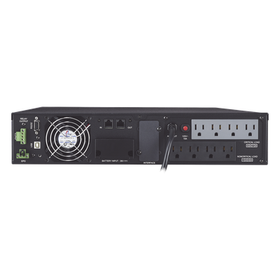 UPS de 1000 VA/900 W, Online Doble Conversión, Entrada 120 Vca NEMA 5-15P, Onda Senoidal Pura, Rack o Torre de 2 UR, Con 8 Tomas NEMA 5-15R - Imagen 3