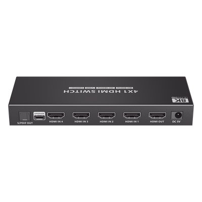 Switch Conmutador HDMI 4X1 | 4 Entradas 1 Salida | Velocidad de trasmisión 48 Gbps | Resolución 8K | Salida de audio | HDCP 2.3 - Imagen 5
