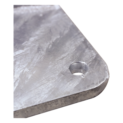 Base para Mástil Hasta 2" con Opresores, Base de 30 x 30 cm y Tubo de 50 cm Ced. 30. Galv. Inmersión. - Imagen 3