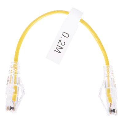 Cable de Parcheo Slim UTP Cat6 - 20 cm (7.87 Pulgadas) Amarillo Diámetro Reducido (28 AWG) - Imagen 3
