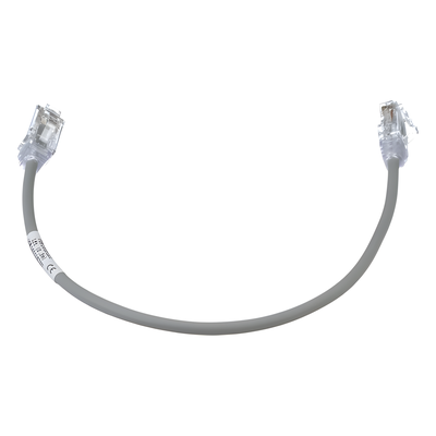 Cable de Parcheo TX6, UTP Cat6, Diámetro Reducido (28AWG), Color Gris, 0.30 Metros (1 Pie) - Imagen 5