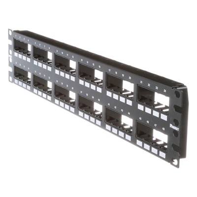 Panel de Parcheo Modular Mini-Com (Sin Conectores), Plano de Instalación al Ras, Sin Blindaje, de 48 Puertos, 2UR - Imagen 3