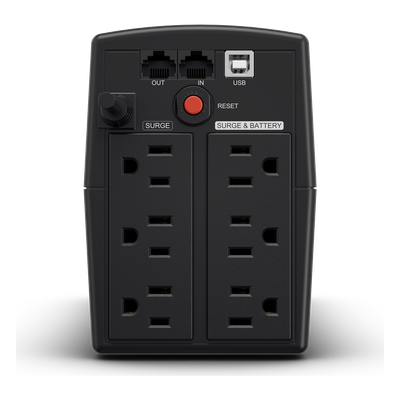 UPS de 900 VA/420 W, Topología Línea Interactiva, Entrada 120 Vca NEMA 5-15P, y 6 Salidas NEMA 5-15R, Con Regulador de Voltaje (AVR) - Imagen 4
