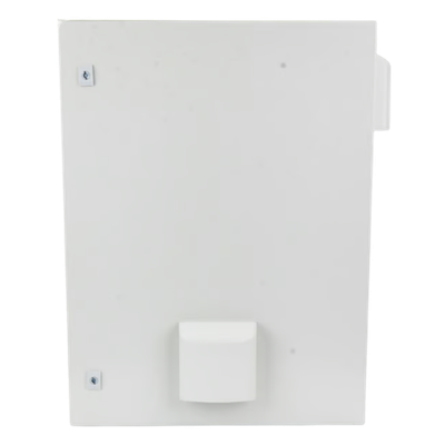 Gabinete Ventilado de Acero IP55 Uso en Exterior (600 x 800 x 300 mm) con Placa Trasera Interior Metálica y Compuerta Inferior Atornillable. Incluye Ventilador, Ventilas, filtros, Chapas y Llave T.