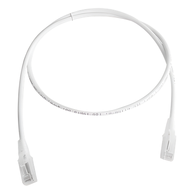 Patch Cord MC5 Modular Cat5e UTP, CM/LS0H, 1.52 Metros (5 Pies), Color Blanco, Versión Bulk (Sin Empaque Individual)
