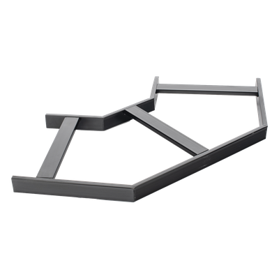 Curva Horizontal de 90° para Escalera Tubular de 1.5" de Peralte y 12" de Ancho, Acabado con Pintura Epóxica Color Negro, Incluye Coples y Tornillería - Imagen 4