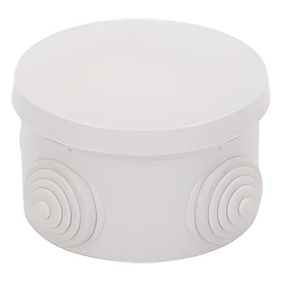 Caja Derivación-Conexión de Plástico Circular con 4 Glándulas de Goma (70 diámetro X 48 alto mm). Para Instalaciones Comerciales, Residenciales e Industriales. Cerrado a Presión. - Imagen 5