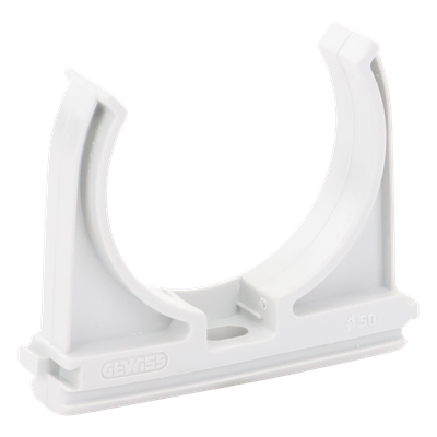 Soporte de presión (Abrazadera), PVC Auto-extinguible, abierto para tubería de 50 mm - Imagen 6