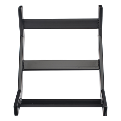 Curva Vertical Interior de 90° para Escalera Tubular de 1.5" de Peralte y 12" de Ancho, Acabado con Pintura Epóxica Color Negro, Incluye Coples y Tornillería