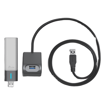 Adaptador USB Wireless Wi-Fi 6 / AX3000 (2402 Mbps + 574 Mbps) / Antenas de Alta Ganancia / USB 3.0 / Baja Latencia Gaming / WPA3 / Cuna Desmontable con Cable 1.2 m (3.9 ft) - Imagen 4