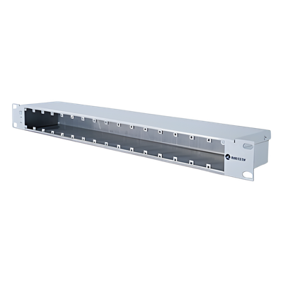 Chassis metálico de aterrizaje hasta 16 módulos Ethernet, Giga Ethernet