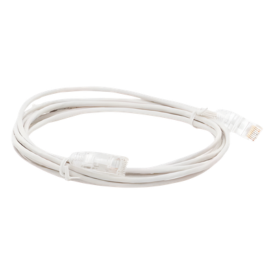 Cable de Parcheo Slim UTP Cat6 - 3 Metros (9.84 Pies) Blanco Diámetro Reducido (28 AWG) - Imagen 5