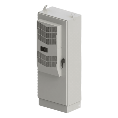 Gabinete para Exterior Tipo 4X Doble Puerta de 43 UR / Aluminio Soldado / 2134 x 762 x 1118 mm (84 x 30 x 44 in) / Exterior IP66 / Montaje Almohadilla / Aire de Precisión / Gris RAL 7035