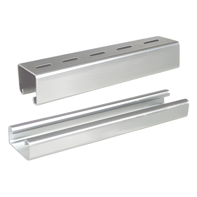 Unicanal Perforado, 4x4, 3000 mm, acabado ElectroZinc