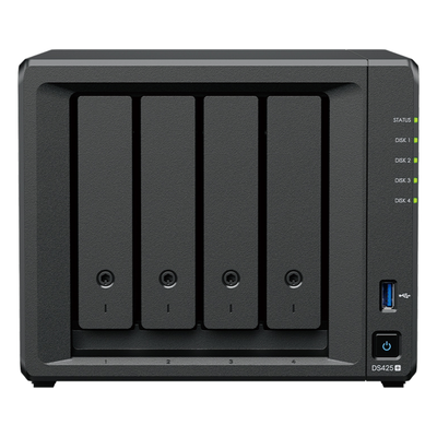 NAS DiskStation DS425+ | 4 Bahías | Intel Celeron J4125 2.7 GHz | 2 GB DDR4 / 2.5GbE + 1GbE | 2 Puertos USB 3.2 Gen 1 | 2 Ranuras M.2 NVMe | Hasta 80 TB | Synology DSM. - Imagen 3
