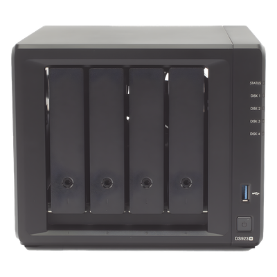 Servidor NAS de 4 Bahías (Expandible a 9 Bahías) / Hasta 162 TB / Servicio Nube Gratis (P2P) / Administración Remota y Respaldo Programado
