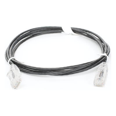 Cable de Parcheo Slim UTP Cat6 - 2 Metros (6.56 Pies) Negro Diámetro Reducido (28 AWG) - Imagen 3