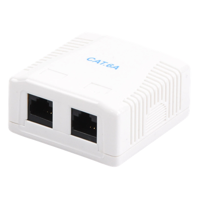 Caja de Pared con 2 Puertos, Incluye 2 Jacks UTP Cat6A - Imagen 3