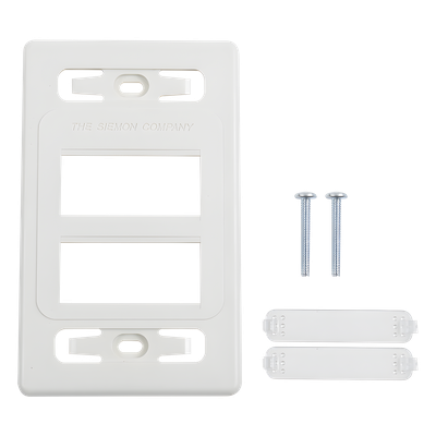 Placa de pared modular MAX, de 6 salidas, color blanco, versión bulk (Sin Empaque Individual)