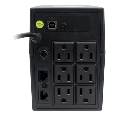 UPS Línea Interactiva / 800 VA / 480 W / 6 Salidas NEMA 5-15R / AVR Boost y Buck / Onda Senoidal Simulada / Protección RJ45 - Imagen 4