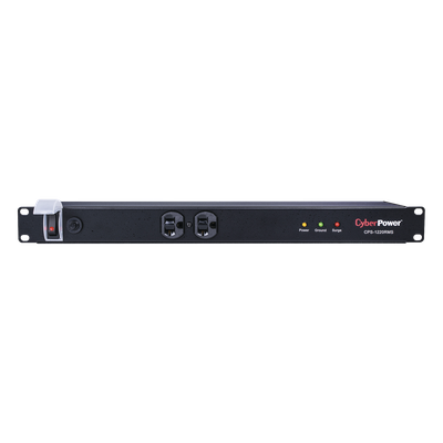 Supresor de Picos de 1800J En Rack Con 2 Tomas NEMA 5-20R y 10 NEMA 5-20R Traseras Con Circuit Breaker de 20A, Clavija NEMA 5-20P
