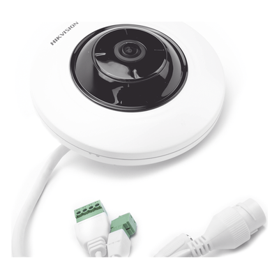 Mini Fisheye IP 5 Megapixel / Panorámica 180° - 360° / Microfono Integrado / 8 mts IR / Uso en Interior / PoE / Múltiples Vistas por iVMS-4200 / Alarmas I/O / Micro SD - Imagen 5