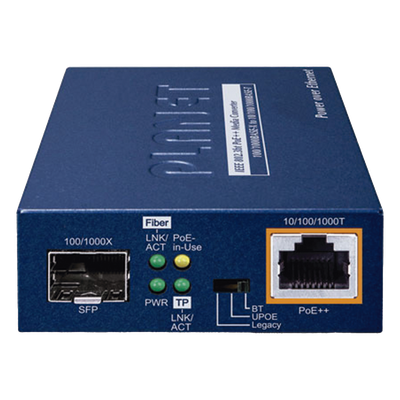 Convertidor de medios PoE++ 100/1000BASE-X SFP a 10/100/1000BASE-T 802.3bt (95 Watts) - Imagen 4