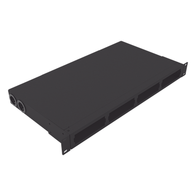 Distribuidor de Fibra Óptica Vacío 19 Pulgadas, Acepta 4 Placas Acopladoras de Linkedpro, Hasta 24 Fibras, 1UR, Incluye Charola de Empalme