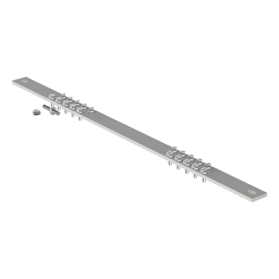 Barra de Conexión a Tierra, Para Rack de 19", Con 20 Orificios Para Conexión Rápida de Equipos, Incluye 20 Tornillos # 12-24 x 1/2" Instalados