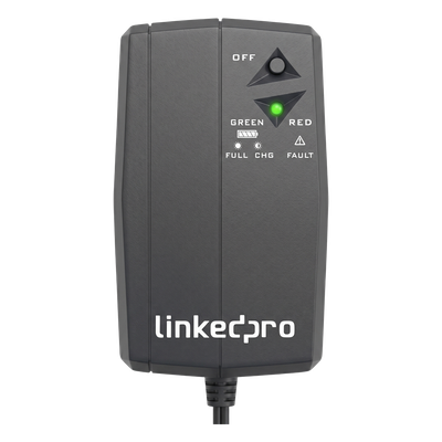 UPS de CD 25 W / Entrada 120 Vca / Salida 12 Vcd / Clavija NEMA 5-15P de entrada / Batería de Litio