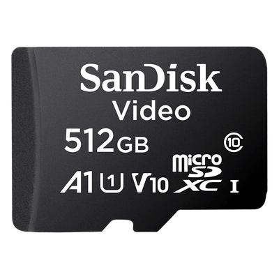 Memoria microSD SanDisk 512GB / Alta Resistencia / Videovigilancia / Clase 10