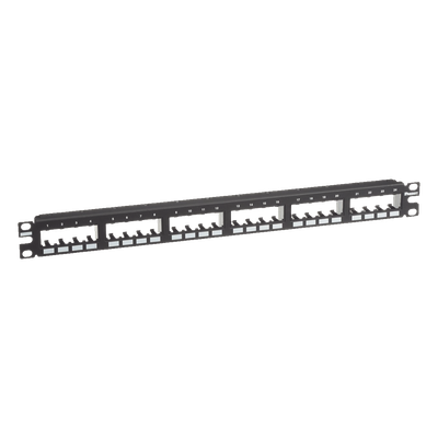 Panel de Parcheo Modular Mini-Com (Sin Conectores), Plano de Instalación al Ras, Sin Blindaje, de 24 Puertos, 1UR - Imagen 3