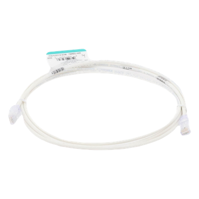 Cable de Parcheo TX6, UTP Cat6, Diámetro Reducido (28AWG), Color Blanco Mate, 2.13 Metros (7 Pies) - Imagen 4