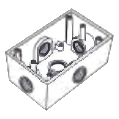 Caja Condulet FS de 1" (25.4 mm) con cinco bocas a prueba de intemperie.