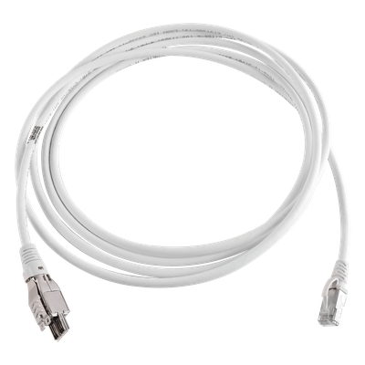 Patch Cord TERA Cat6A 1/10G Ethernet, de 4 Pares y Conector Modular, LS0H, Color Marfil, 3 Metros (9.84 Pies)