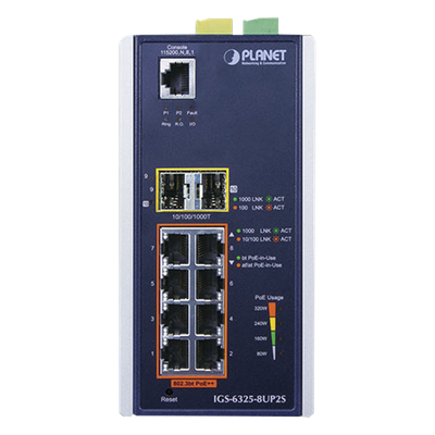 Switch Industrial Administrable Capa 3, 8 Puertos Gigabit PoE 802.3bt+, 2 Puertos 1 G / 2.5 G SFP+ - Imagen 3