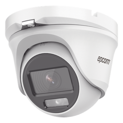 [ColorVu] Eyeball TURBOHD 2 Megapíxel (1080p) / Lente 2.8 mm / Microfono Integrado / Imagen a Color 24/7 / METAL / Luz Blanca 20 mts / Exterior IP66 / TVI-AHD-CVI-CVBS / dWDR