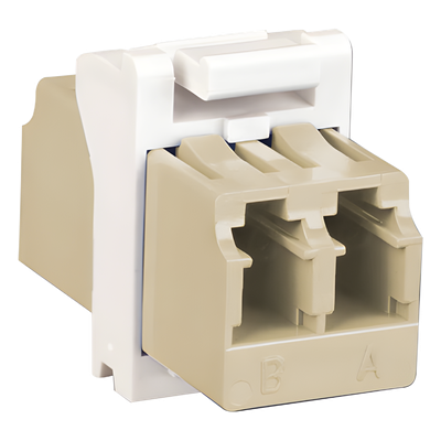 Módulo Acoplador MAX de Fibra Óptica, LC Duplex, Compatible con Monomodo y Multimodo, Color Blanco