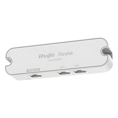 Switch No Administrable PoE-In 3 Puertos / 2 Puertos PoE+ 10/100BASE-T / 1 Puerto PoE-In 10/100BASE-T / Presupuesto PoE 30 W / Switching 0.6 Gbps / Protección 4 kV / Plug and Play / Montaje Pared/Escritorio