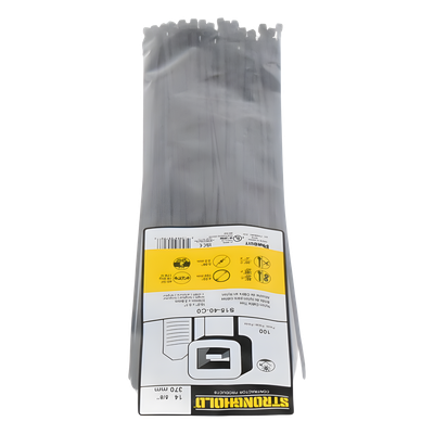 Cincho de Nylon 6.6 StrongHold™, 370mm largo x 3.6mm ancho, Color Negro, Exterior Resistente a Rayos UV, Paquete de 100pz - Imagen 4
