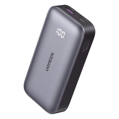 Mini Power Bank 30W  | 10 000 mAh |  2 Puertos PD3.0, USB C+A | Carga Rápida | Pantalla Digital | Compatible con iPhone 16 Pro Max/15/14, MacBook Air, iPad, Galaxy S24 Ultra, | Color Negro.