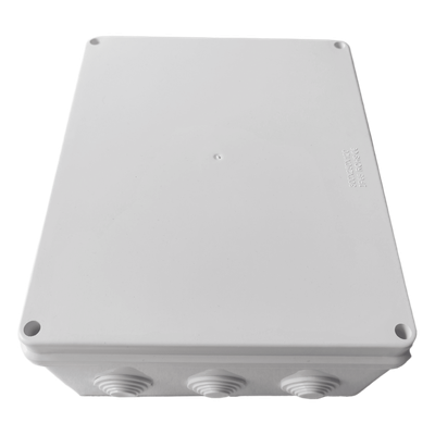 Caja de Derivación-Conexión para Exterior IP65 con 12 Entradas / 300 x 250 x 120 mm / Sellado Seguro con Empaque + 4 Tornillos / Resiste Agua, Polvo y Sol Directo