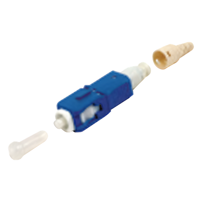 Conector de Fibra Óptica Pre-Pulido LightBow SC/UPC Simplex, Monomodo OS1/OS2, Re-Terminable, Color Azul