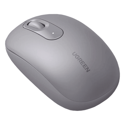 Mouse Inalámbrico 2.4G 800/1200/1600/2400 DPI | Función de 3 botones | Alcance 10m | Silencioso |  Ergonómico | Anti-caída y Anti-interferencias | Batería Alcalina AA incluida  | Color Grey.