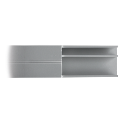 Canaleta de aluminio línea X color blanco, 53 x 14,66 mm, tramo de 2 metros