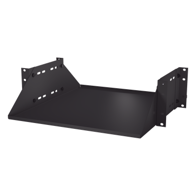 Charola para Soportar Equipos en Rack de 19 in, Doble Fijación, Color Negro, 3U