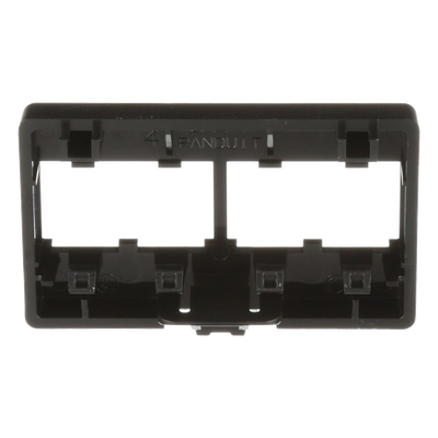 Placa de Mobiliario Modular Estándar, Salidas Para 4 Puertos Mini-Com, Color Negro - Imagen 5