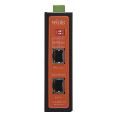 Splitter PoE IN hasta 90 W / Salida DC 12v/16V/24v o 48V / Carcasa metálica / Industrial soporte para riel DIN / Aplicaciones CCTV - Imagen 6